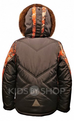 TOMAS, зимняя куртка Полюс кофе-оранжевый 128-146