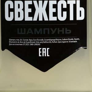 Подарочный набор косметики «Сила стихии», гель для душа 250 мл и шампунь для волос 250 мл, HARD LINE