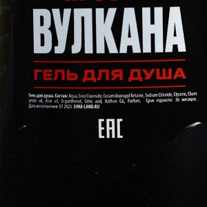 Подарочный набор косметики «Ярость вулкана», гель для душа 250 мл и шампунь для волос 250 мл, HARD LINE