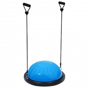Полусфера BOSU гимнастическая ONLYTOP, массажная, с насосом, 46х20 см, цвет синий