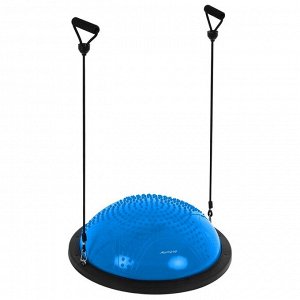 Полусфера BOSU гимнастическая ONLYTOP, массажная, с насосом, 58x25 см, синяя
