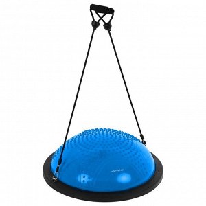 Полусфера BOSU гимнастическая ONLYTOP, массажная, с насосом, 58x25 см, синяя