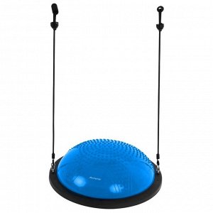 Полусфера BOSU гимнастическая ONLYTOP, массажная, с насосом, 58x25 см, синяя