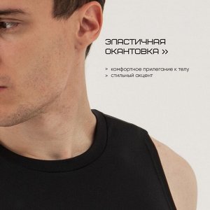 Майка мужская Resport, бифлекс, (48), чёрная