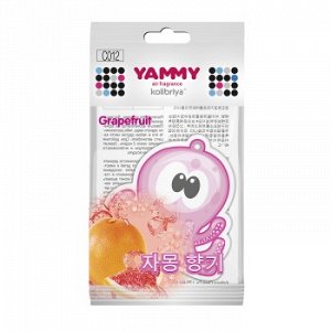 Ароматизатор подвес. "Yammy" картон с пропиткой Осьминог "Grapefruit" (1/200) C012