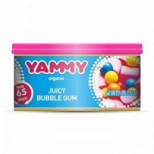 Ароматизатор с растит. наполнителем "Yammy", Органик, баночка "Bubble gum" 42 гр. (1/60) D020