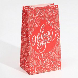 Пакет без ручек «Красный», 10 х 19.3 х 7 см