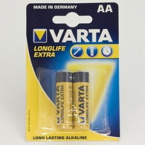 Батарейка VARTA Longlife Extra AA (LR6) к-т2шт.,