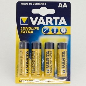 Батарейка VARTA Longlife Extra AA (LR6) к-т4шт.,