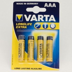 Батарейка "VARTA" Longlife Extra AAA (LR3) к-т4шт,