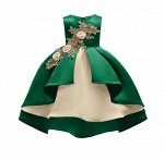 Платье атлас, зеленое