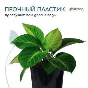 Горшок для рассады, для роз, 2 л, d = 14 см, h = 18 см, пластик, чёрный, Greengo