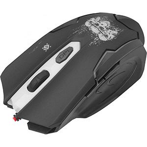 Мышь Defender Skull GM-180L black, игровая, 3200dpi, 5 кнопок, USB (52180)