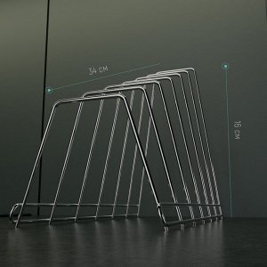 Подставка для крышек, 34x18x16 см, хром