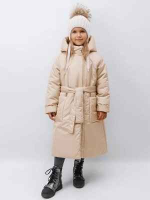 Пальто зимнее для девочек AmaroBaby SNUGGLY, бежевый