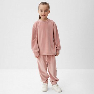 Костюм детский (свитшот, брюки) KAFTAN Plushy, розовый