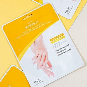 Смягчающая маска-перчатки для рук Jigott Vita Solution 12 Brightening Hand Care Pack, 1пара