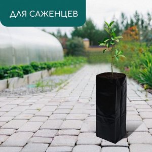 Пакет для рассады, 10 л, 14x45 см, полиэтилен, толщина 120 мкм, с перфорацией, чёрный, Greengo