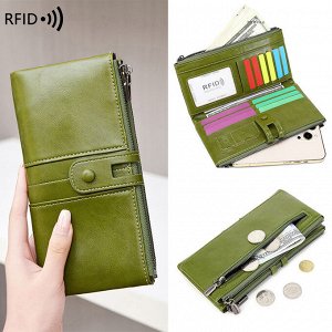 Кошелек женский, большой, RFID - защита, экокожа
