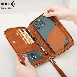 Кошелек женский, большой, RFID - защита, экокожа