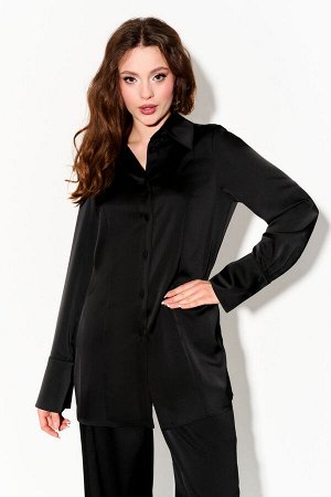 Рубашка Рубашка Foxy Fox 1634 черный 
Состав: ПЭ-70%; Спандекс-5%; Шелк-25%;
Сезон: Осень-Зима
Рост: 170

Базовая женская рубашка полуприлегающего силуэта выполнена из струящейся ткани с содержанием 