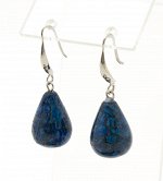 Серьги с хризоколлой. 8548035ХК