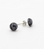 Серьги из обсидиана. 85208ОБ