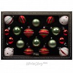 Набор стеклянных шаров Christmas Candy: Wonderful Time, 4-6 см, 20 шт (Kaemingk)