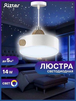 Светильник подвесной светодиодный Ritter SCANDIA, 14Вт, цвет белый (Люстра)