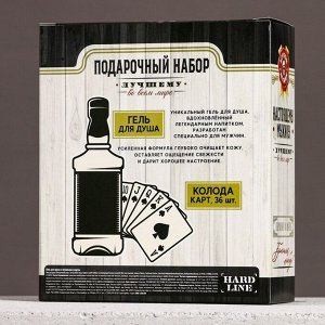 Подарочный набор «Крепкому мужику», гель для душа виски 250 мл и игральные карты, Чистое счастье