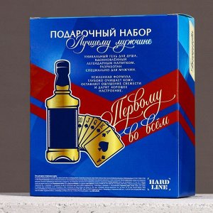 Подарочный набор «Лучшему мужчине», гель для душа виски 250 мл и игральные карты, Чистое счастье