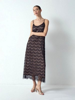 Платье миди из кружева, PL1700/sway beige
