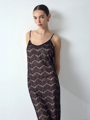 Платье миди из кружева, PL1700/sway beige