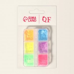 Пайетки для декора «Сердечки NEON», разноцветные