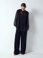 Плиссированная рубашка, B3049/blackbird