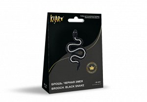 "Klart" набор для вышивания 10-521 "Брошь. Черная змея" 4 х 7.5 см