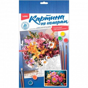 Набор ДТ Картина по номерам на картоне 20*28,5 см Пионы Кпн-318 Lori