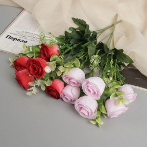 Букет искусственный «Леди роза с зеленью», 30 см, МИКС