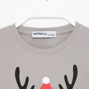 Пижама новогодняя детская KAFTAN "Santa's security" размер 34 (122-128)