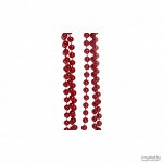 Бусы на ёлку 1,5м &quot;Шарики&quot; d-6мм, Красный