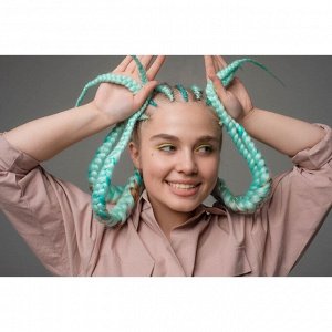 ZUMBA Канекалон однотонный, гофрированный, 60 см, 100 г, ярко-жёлтый(#AY41)
