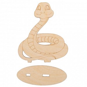 Заготовка для декорирования "Mr. Carving" КЛ-16 Заготовка на подставке "Змея" фанера 2.3 х 7.2 х 9 см .