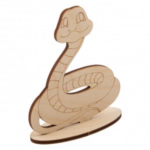 Заготовка для декорирования "Mr. Carving" КЛ-16 Заготовка на подставке "Змея" фанера 2.3 х 7.2 х 9 см .