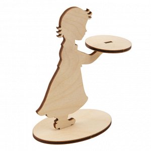 Заготовка для декорирования "Mr. Carving" КЛ-18 Подсвечник "Ангел" фанера 9.1 х 9.1 х 10.8 см .