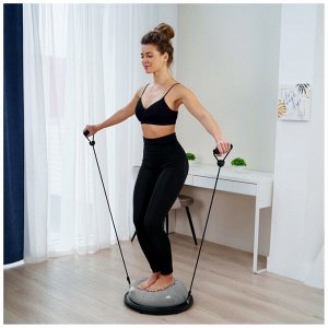 Полусфера BOSU гимнастическая ONLYTOP, массажная, с насосом, 46х20 см, цвет серый
