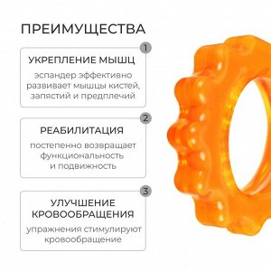 Эспандер кистевой ONLYTOP, 3 кг, цвета МИКС