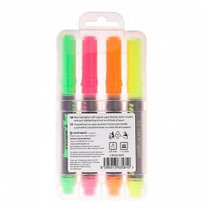 Набор маркеров-текстовыделителей Centropen Flexi 8542, 4 цвета, 1-5.0 мм, пластиковый футляр с европодвесом
