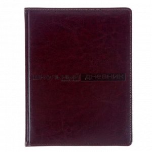 Дневник универсальный для 1-11 классов SIDNEY NEBRASKA, твердая обложка из искусственной кожи, 48 листов, коричневый