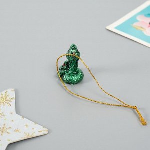 Фигурка-подвеска полистоун «Кобра», ёлочная игрушка, 2x2x4 см, МИКС
