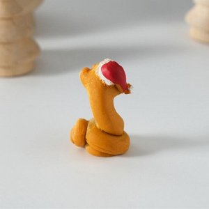 Фигурка полистоун «Добрый змей в новогоднем колпаке», 2.5x2.5x4 см, МИКС